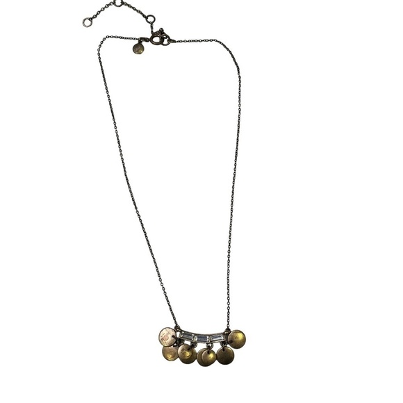 J Crew Art Deco Metal Charm Necklace - Picture 5 of 6